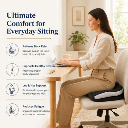 Memory Foam Ergonomic Seat Cushion for Office Chairs Pain Relief