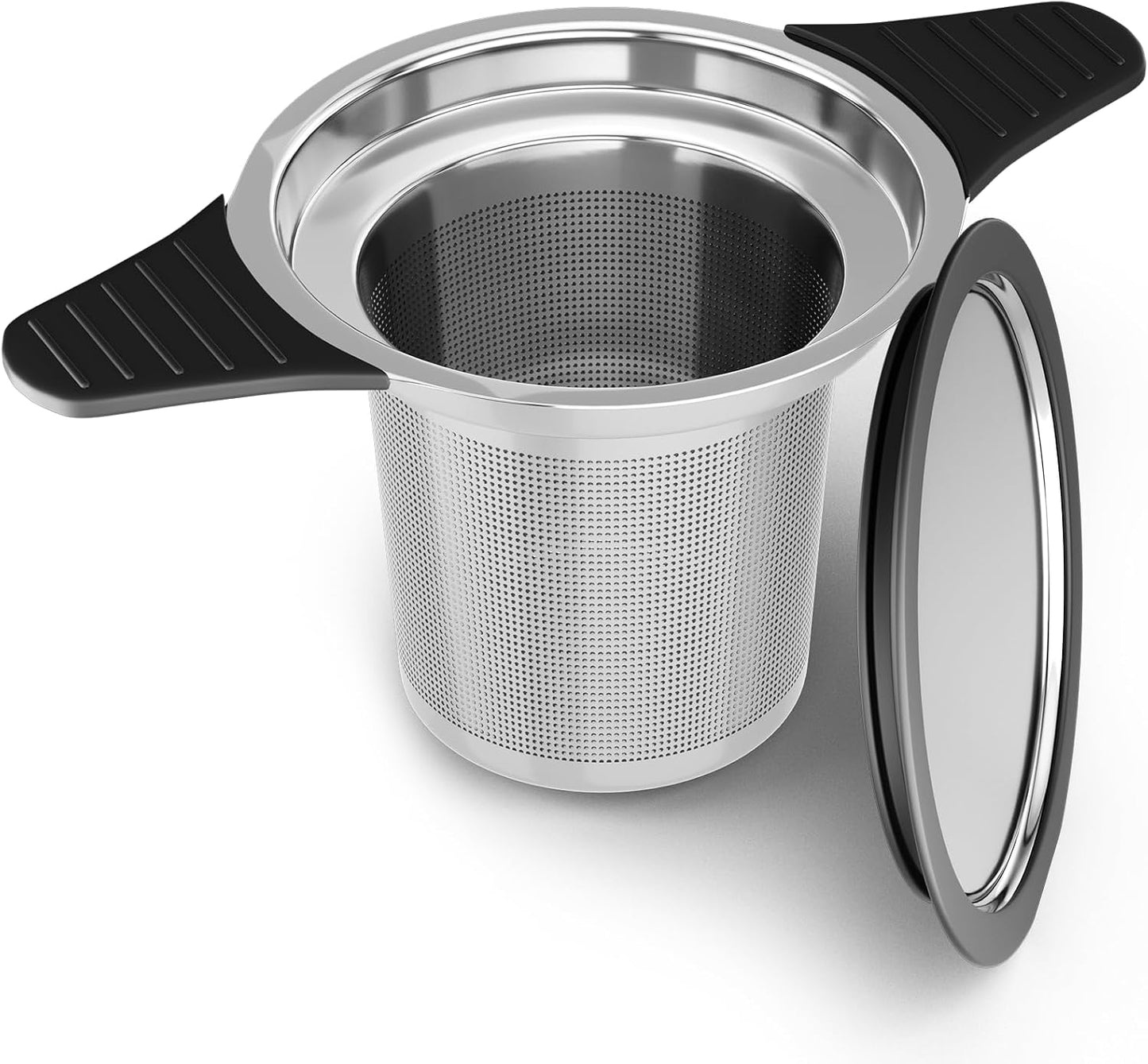 304 Stainless Steel Tea Infuser for Loose Leaf Tea Steeper | Extra Fine Mesh Large Tea Strainers & Filters with Food Grade Silicone, Tea Diffusers for Loose Tea, Cup, Mug, Teapot