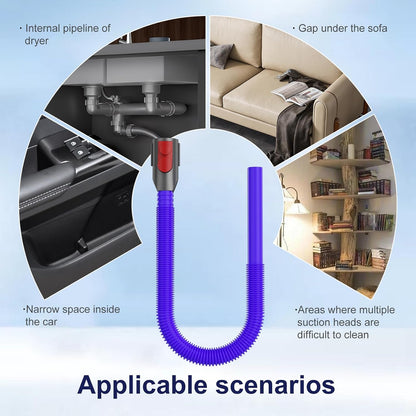 Dryer Lint Vacuum Attachment Compatible with Dyson V15 V12 V11 V10 V8 V7 Gen5 Cordless Vacuum Cleaner, Flexible Dryer Vent Cleaner Kit Lint, The switch lock, so you don't need press the switch tightly