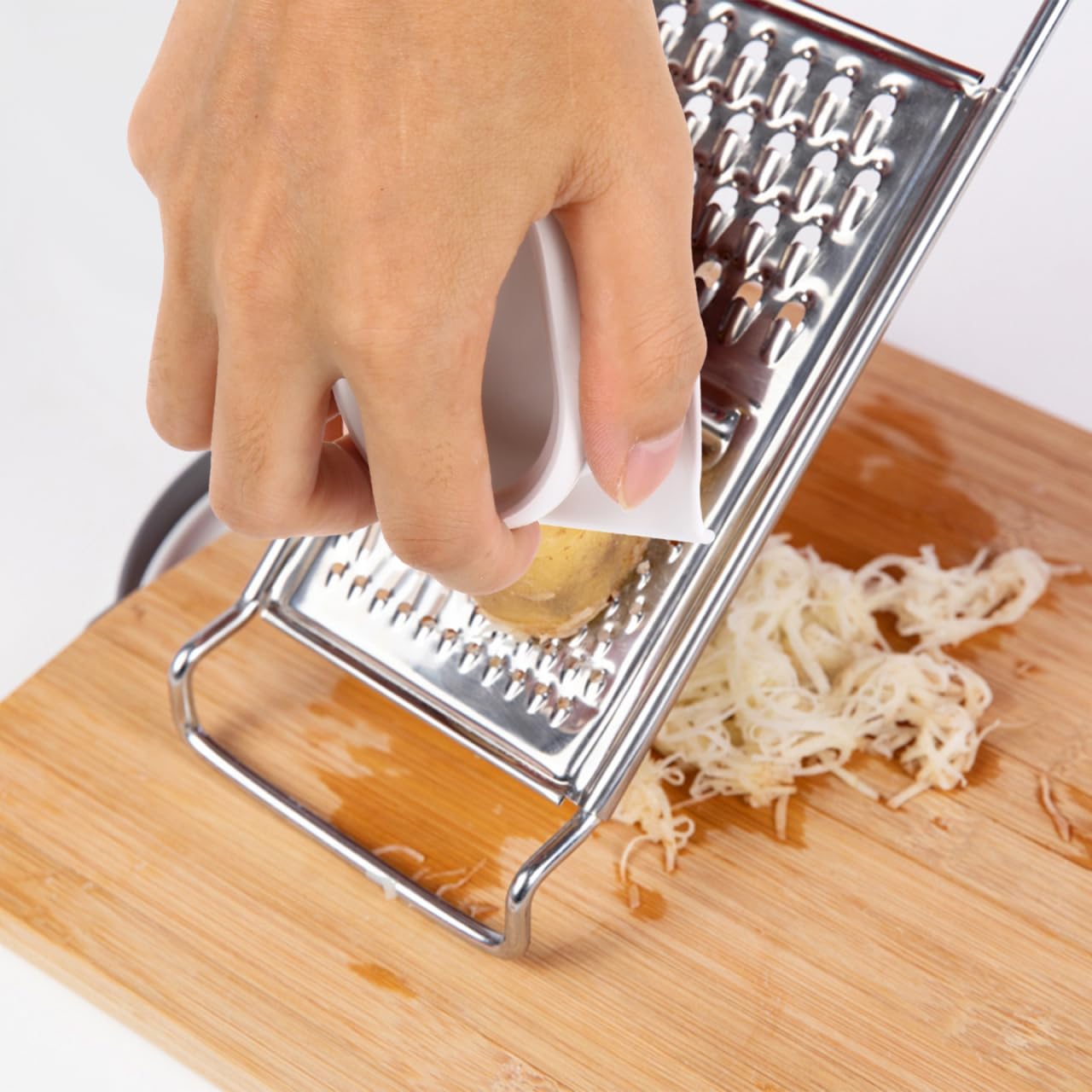 Hemoton Food Safety Holder for Mandoline Slicer Set of 2 Plastic Finger Guard for Vegetable Cutting and Grating Kitchen Gadgets 3.74X2.95X1.18In