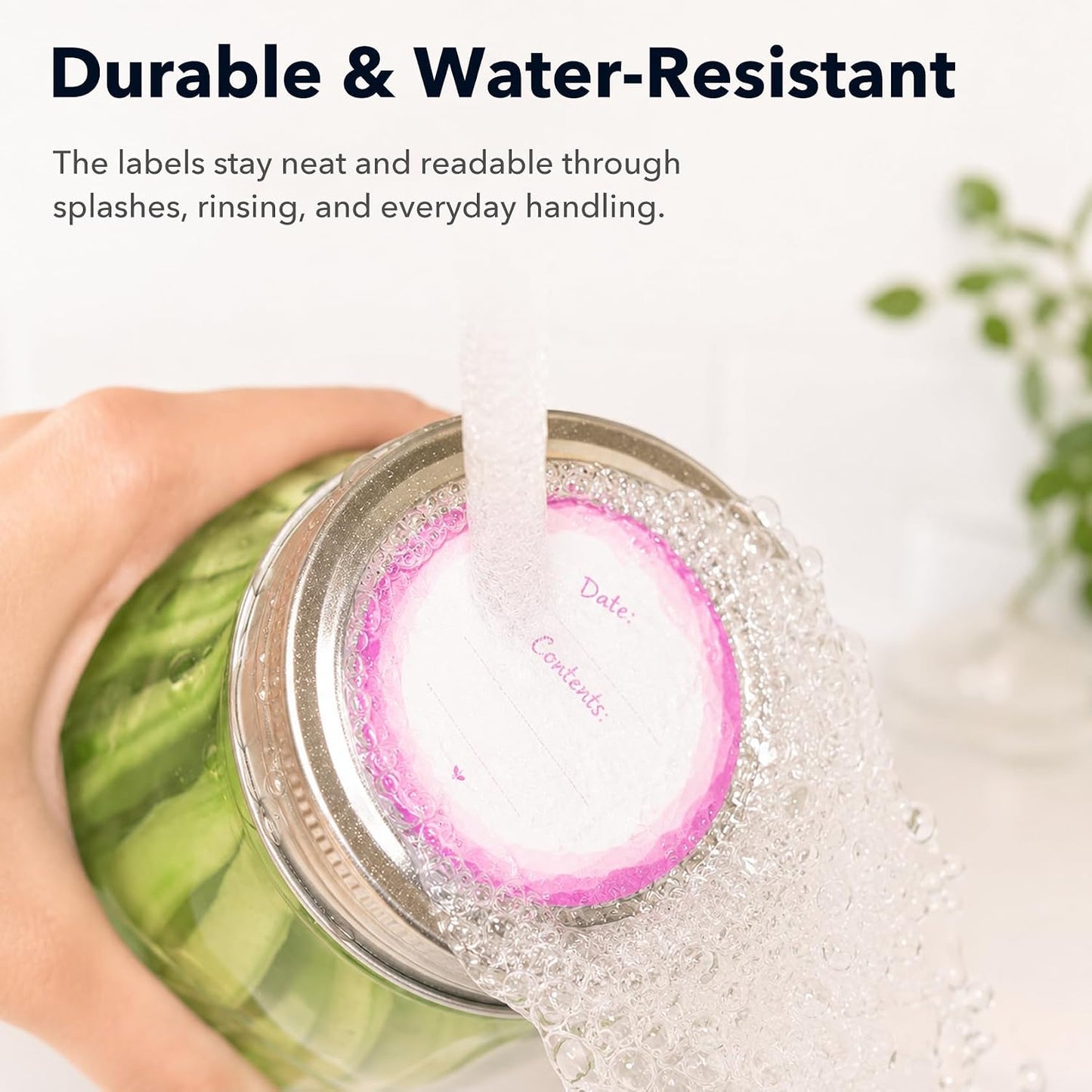 2" Mason Jar Canning Labels, 9 Colors, Microwave/Freezer Safe, 90 | Waterproof, removable stickers for glass or plastic. Easy to write on and removes with zero sticky residue.