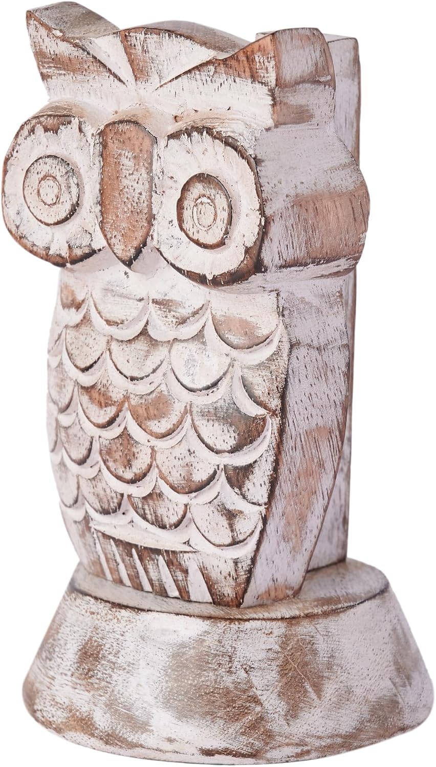 Birthday Gifts for Women Wooden Owl Glasses Holder Night Stand Reading Eyeglass Spectacle Retainer Gifts for Adults Women Men Him Her Mom Dad Car