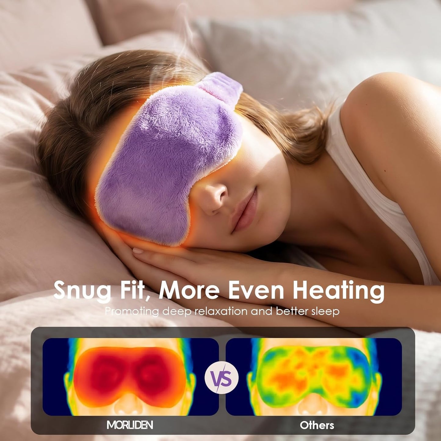 Heated Eye Mask for Dry Eyes, Steam Warm Compress for Stye Eye Treatment, Relieve, Hot Compress, Moist Heat Mask for Blepharitis (Gray)