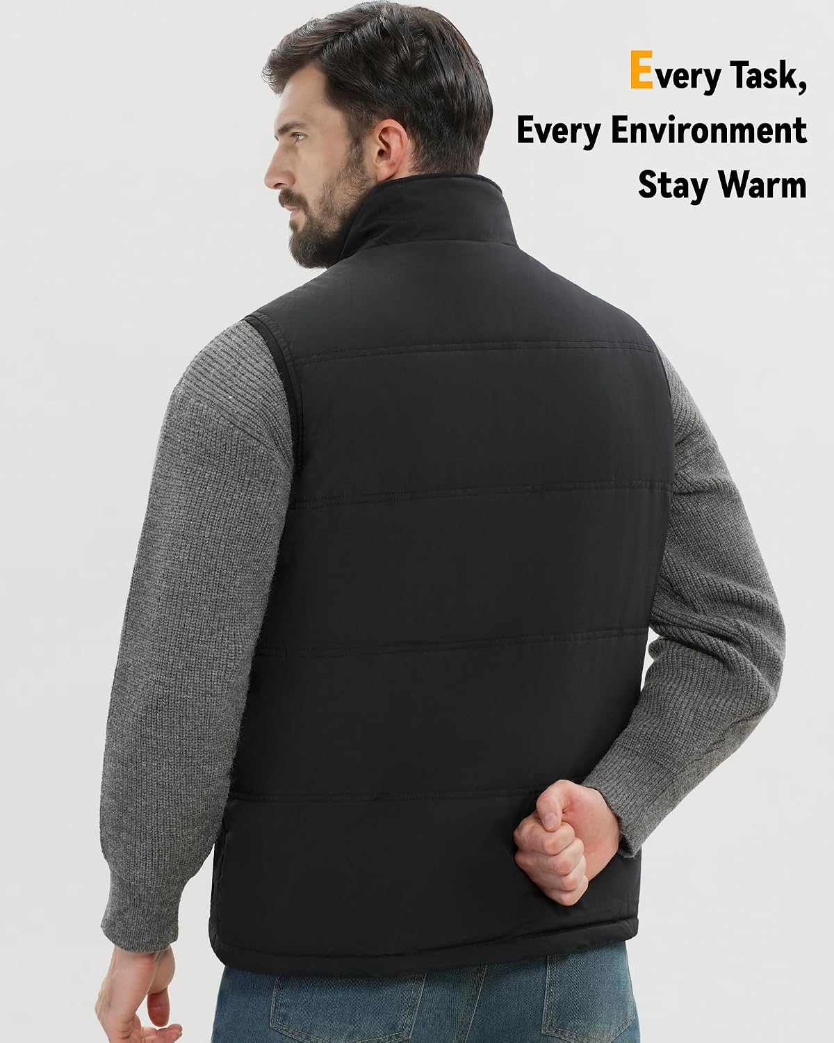 Wulcea Graphene Heated Vest Fleece For Men 7.4V Fast Charge Large Capacity Battery