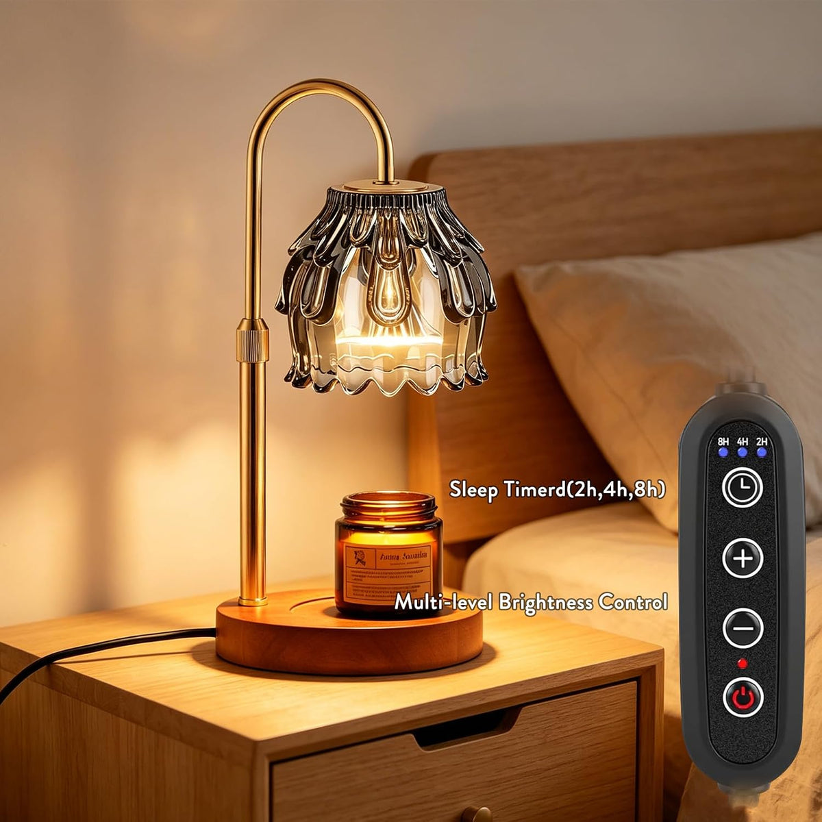 Candle Warmer Lamp with Timer Dimmable Home Decor Birthday Gifts for Women