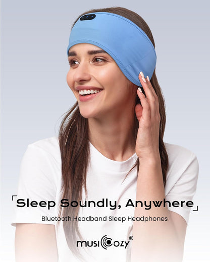MUSICOZY Sleep Headphones Bamboo Bluetooth Headband for Side Sleepers