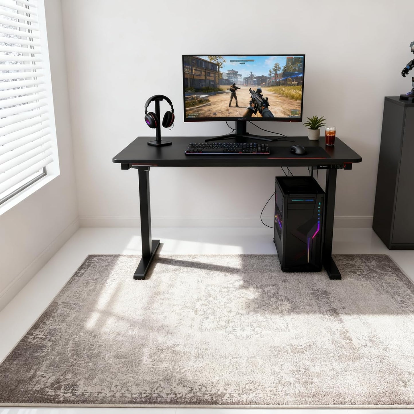 Electric Heated Carpet 35x55in Soft Plush Heating Rug 450W CX | Instant Warmth in 30s, 60 Heat Levels 12h Timer, Energy Efficient Safety Protection Ideal for Home Office Playroom 120V