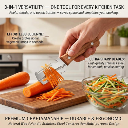 2 Pack Vegetable Peeler, Multifunctional Vegetable Peeler, 3-in-1 Peelers For Kitchen with Bottle Opener, Sharp Stainless Steel Swivel Blade For Vegetables or Fruits that Need to Be Peeled