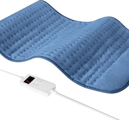 NBKLS Heating Pads for Back Neck Shoulder Pain, Electric Heating Pad Auto Shut Off, Fast Heat, Large Heating Pad Christmas Gift for Women Men, Birthday Gifts for Mom Dad (Blue)