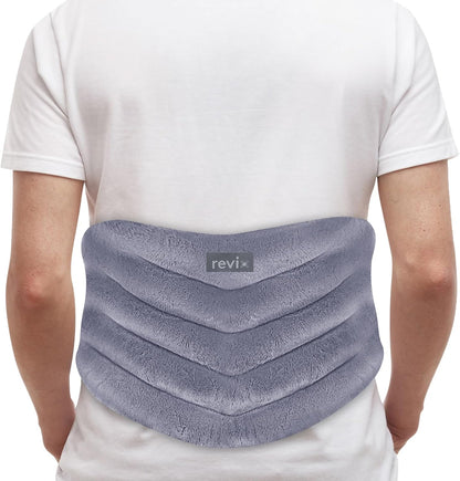 REVIX Microwave Heating Pad for Back, Wearable Moist Heat Waist Wrap, Gray | Wearable Microwave Heating Pad, Waist Wrap With Flaxseed & Clay Beads for Moist Heat Therapy and Hands-Free Use