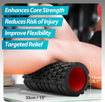 Krightlink Foam Roller High Density 13" Patented Exercise Roller for Deep Tissue Muscle Massage, Muscle Massage and Myofascial Trigger Point Release, Relieves Muscle Pain, Improves Mobility (Orange)