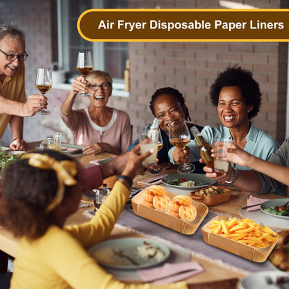 Air Fryer Liners Disposable Paper,100Pcs Airfryer Paper Liners,Non Stick Parchment Paper Liners,Food Grade Air Fryer Accessories for Microwave Oven Steamer 6.3inch Round