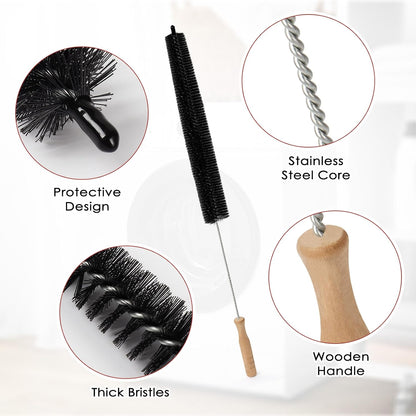 Dryer Vent Cleaner Kit, 2 Pack Dryer Lint Brush, 30 Inch Long Flexible Lint Remover, Refrigerator Coil Cleaning Brush, Home Essentials (Long-Style + Short-Style)