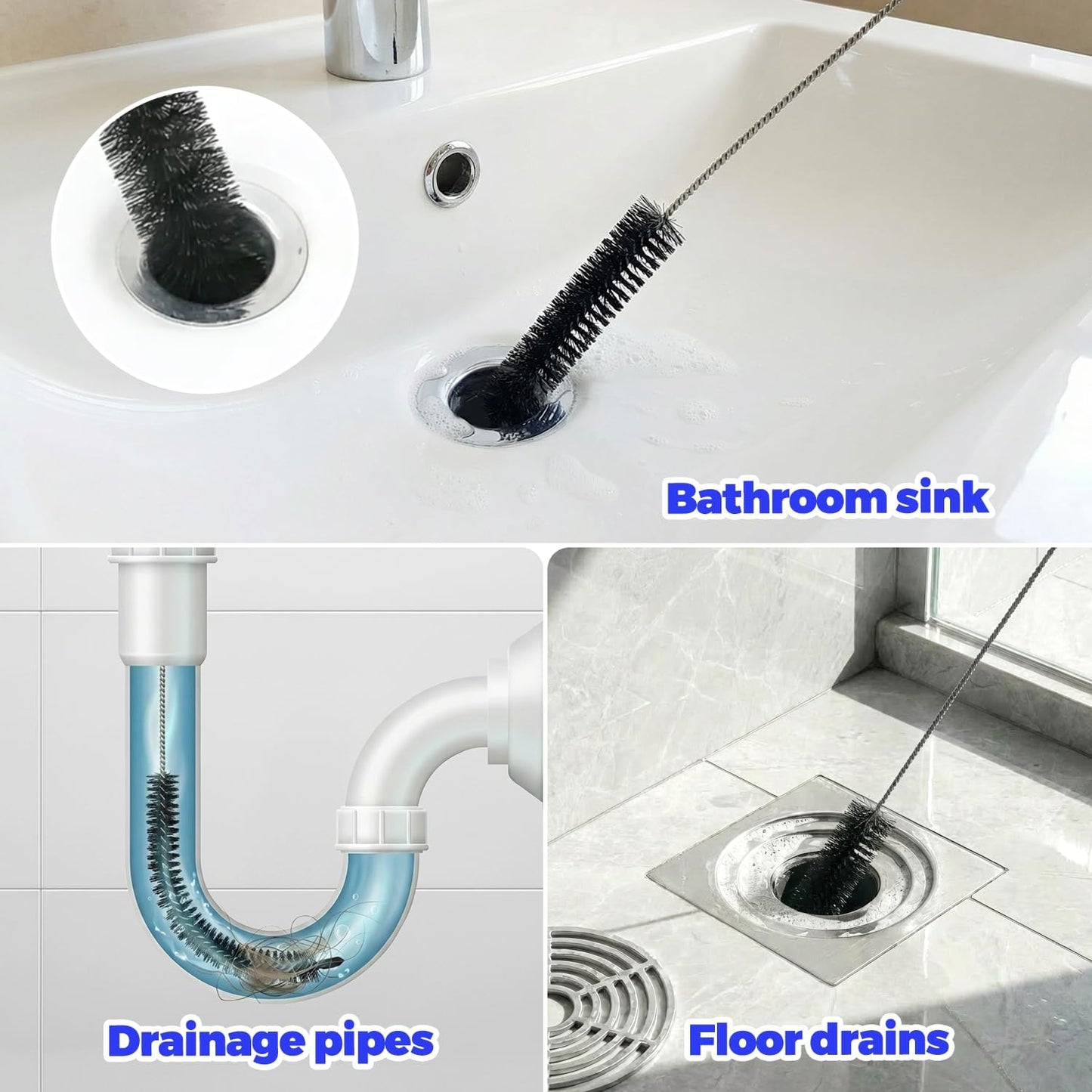 Holikme Dryer Vent Cleaner Kit 5P Flexible Snake Brush for Lint Removal‌ | Durable Nylon Bristles, Deep Reach Design, Cleans Hidden Gaps, Easy To Clean Store, Reusable Tool For Household Maintenance