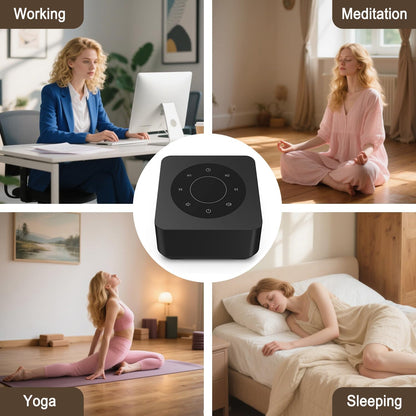 White Noise Sound Machine, Noise Machine for 20 Soothing Sounds, 2 Customizable Shortcut Buttons, Timer, Memory Function, USB-A Cable Included (Battery&Adapter NOT Included)for Baby, Kids&Adult(Black)