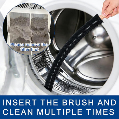 Dryer Vent Cleaner Kit - Dryer Lint Brush and Flexible Vacuum Hose Dryer Lint Vac Attachment with Universal Connector, Dryer Cleaning Tools, Suitable for Most Vacuum Cleaners