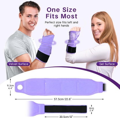 Wrist Ice Pack Wrap for Carpal Tunnel, Gel Ice Packs for Injuries Reusable | for Wrist Hand Foot Ankle Knee Leg Pain Relief, Hot Cold Compress Therapy Bandage Surgery Recovery Gifts Men Women