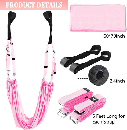Leg Stretcher Strap Adjustable Fitness Strap Band for Waist Trainer Stretching Door Swing Flexibility Tensile Trainer with Carrying Pouch Back Bend Go Upside-Down for Yoga Practitioner Ballet Dancer Gymnastics Exercises