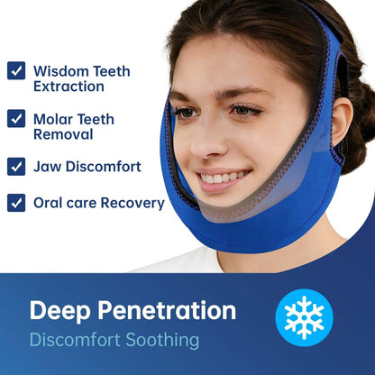 Wisdom Teeth Ice Pack Head Wrap Jaw Face Ice Pack with 4 Gel Packs