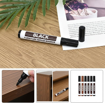 Wood Furniture Repair Pen Fix Scratches Floor Cabinet Table Door(WALNUT) | Restore floors! Top wood stain pen & furniture scratch repair markers. Ideal wood markers for scratches on doors & tables.