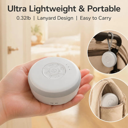 White Noise Sound Machine with Night Light for Sleep Adults Baby | Portable Sound Machine for Travel Office Home Yoga Meditation 26 Soothing Sounds 3 Timers Memory Function Blue