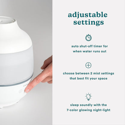Homedics Cool Mist Humidifier Large Air Humidifiers 7-Color Night-Light