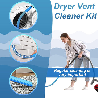 Dryer Vent Cleaner Universal Vacuum Hose Attachment | Universal Connector, Slim Hose, Lint Removal, Tight Spaces, Dryer Vent Furniture Crevices