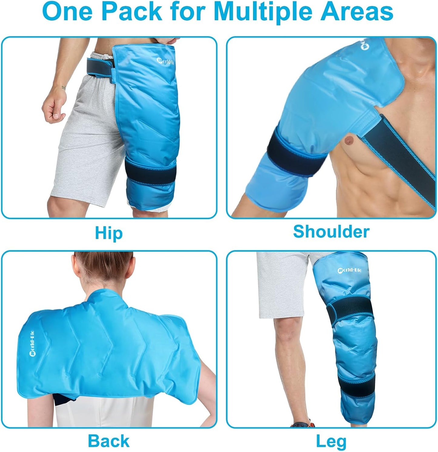 Neck and Shoulder Ice Pack for Pain Relief, Extra-Large Reusable Hot & Cold Gel Wrap, Therapy for Rotator Cuff, Muscle Spasms, Swelling, Surgery Recovery – Long-Lasting Cold Compress