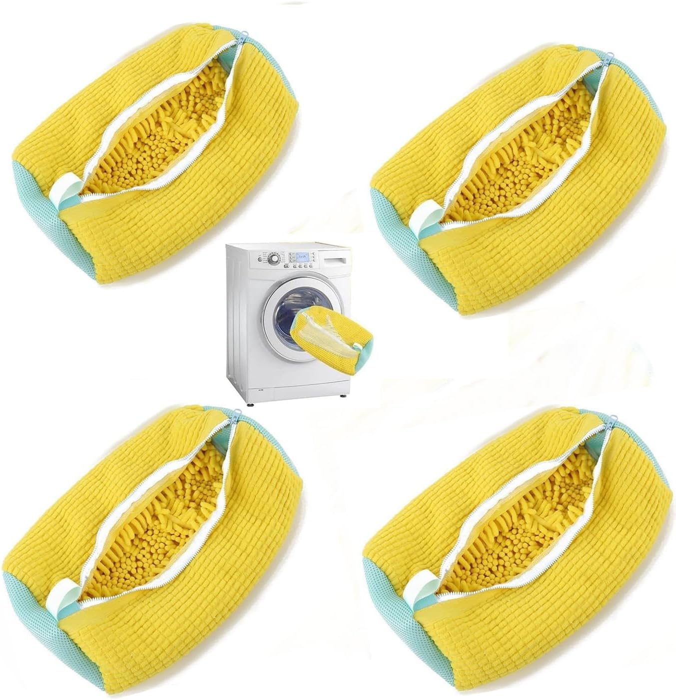2Pcs Shoe Washing Machine Bag Laundry Shoe Bags for Washing Machine, Shoe Washing Bag Shoe Laundry Bag for Washer and Dryer Reusable Shoe Washing Bags (Grey)