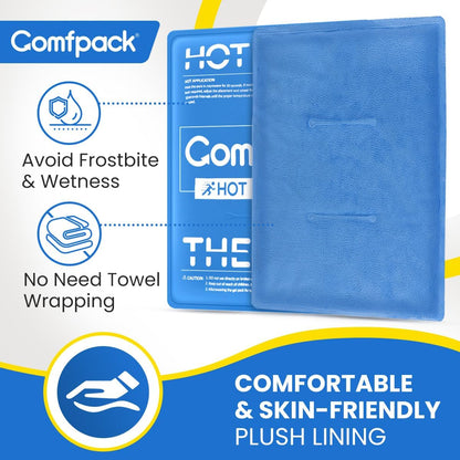 Comfpack Soft Ice Packs for Injuries Reusable, Double Side Hot Cold Therapy