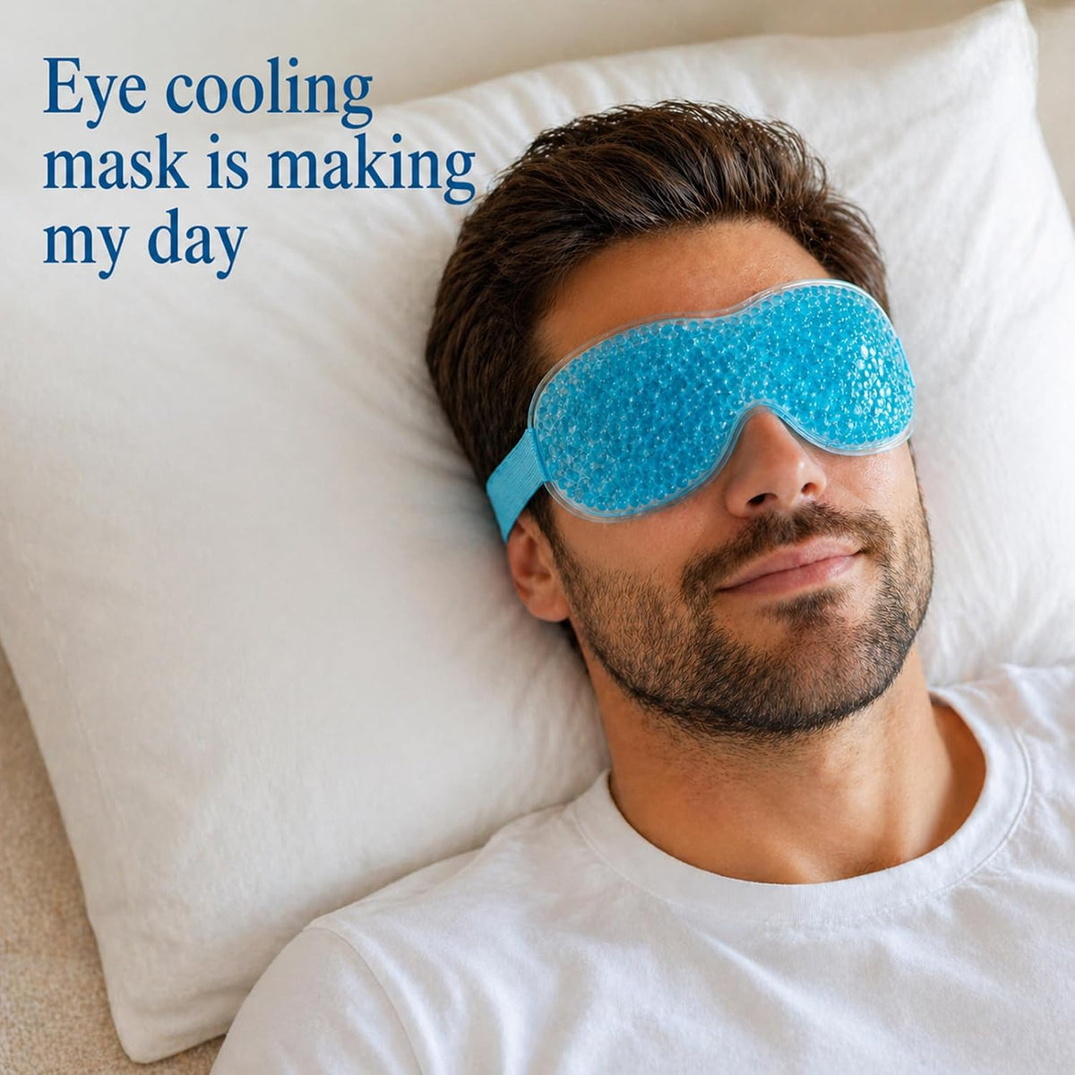 2Pack Cooling Eye Mask for Puffy Eyes, Gel Eye Mask for Cold Ice Packs After Surgery, Reusable Frozen Eye Mask for Dark Circles Migraines Relief and Allergies, Warm Compress Eye pads for Dry eyes