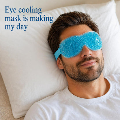2Pack Cooling Eye Mask for Puffy Eyes, Gel Eye Mask for Cold Ice Packs After Surgery, Reusable Frozen Eye Mask for Dark Circles Migraines Relief and Allergies, Warm Compress Eye pads for Dry eyes