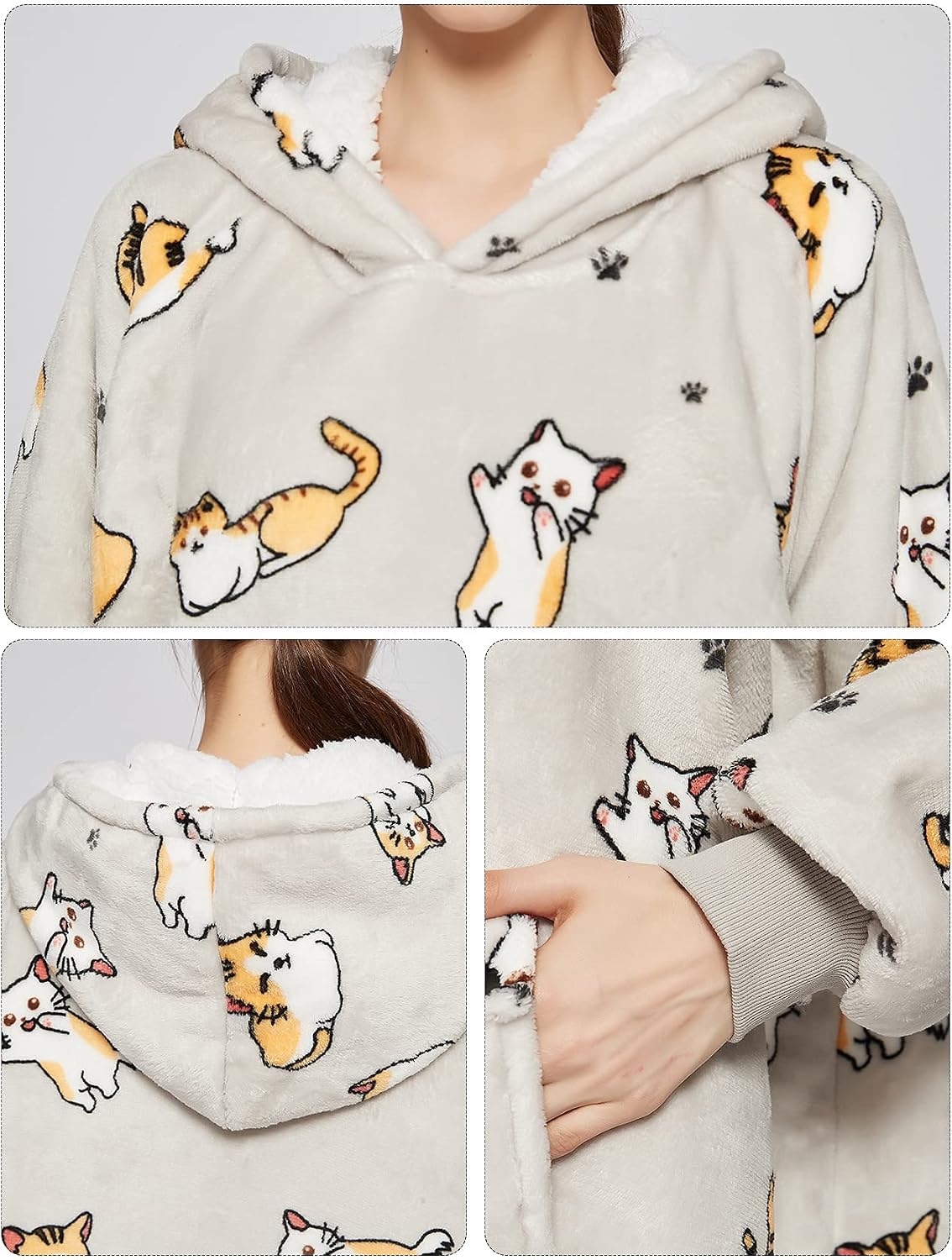 Wearable Blanket Hoodie for Adults With Pocket Strawberry Hoodie | Sherpa, Fuzzy Blanket Hoodie, Oversized Sweatshirt Blanket, Kangaroo Pouch, Cute Birthday Gifts for Sister, Cute Stuff