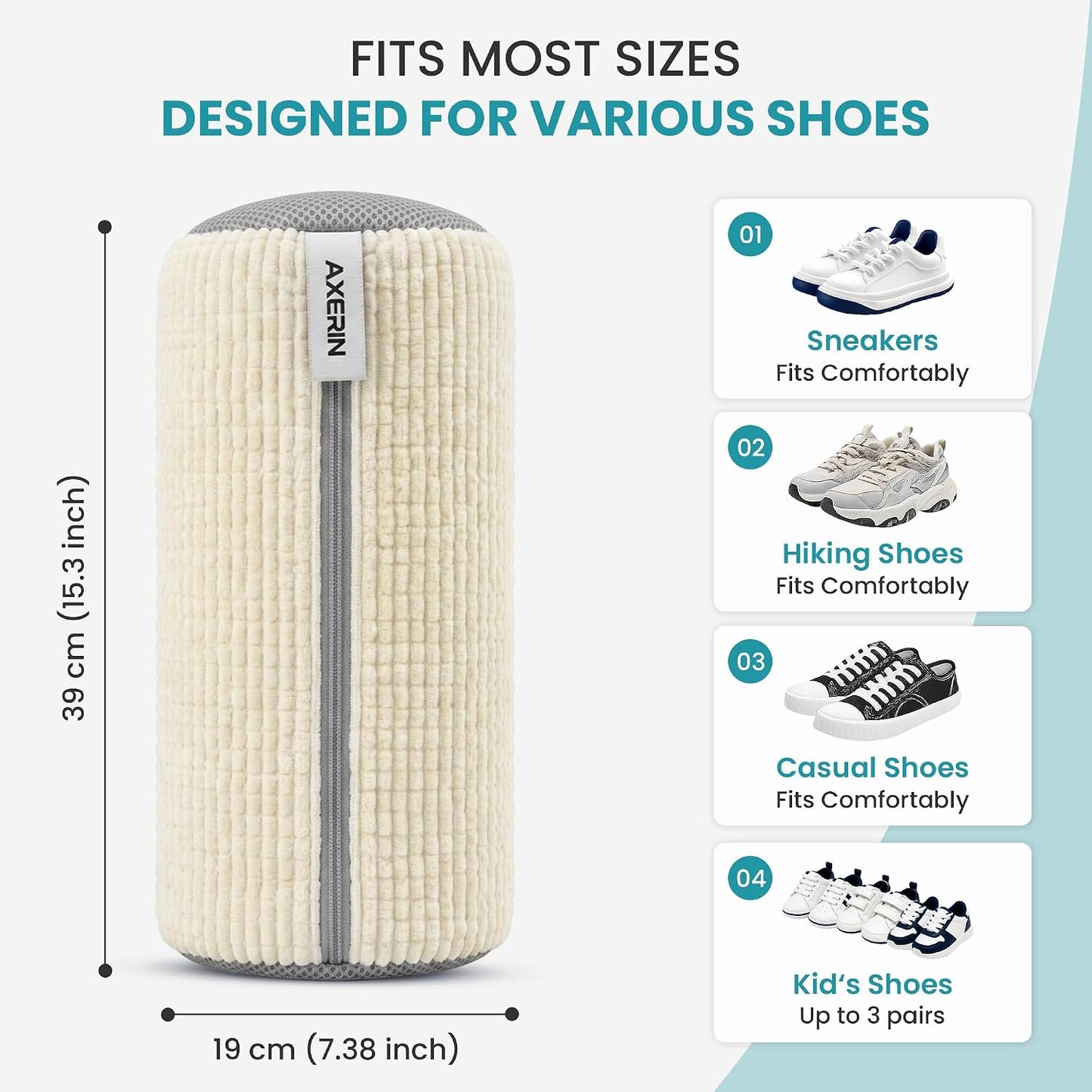 Shoe Washing Machine Bag for Washer and Dryer – 2pc Reusable Shoe Cleaning Bag for Sneakers & Tennis Shoes