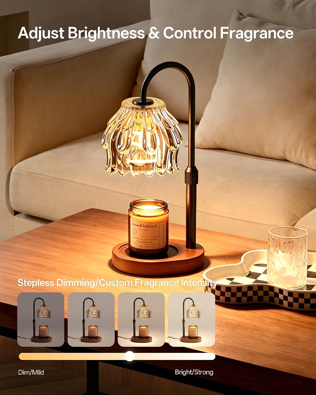 Homelist Candle Warmer Lamp with Timer Dimmer, Electric Wax Melter Warmer