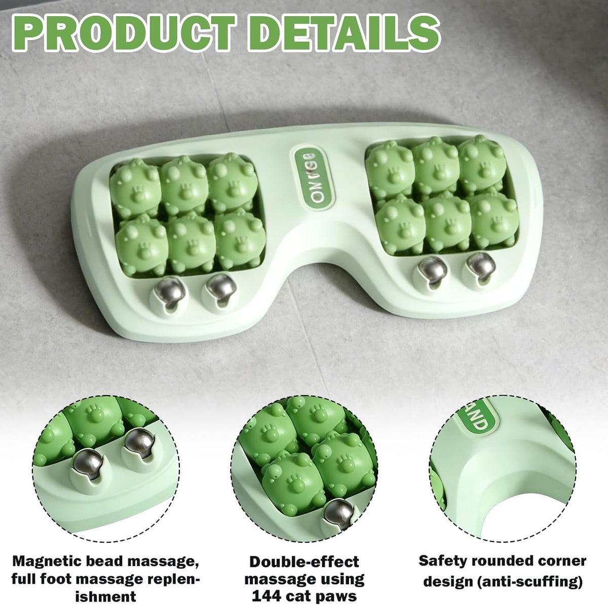Dual Foot Massage Roller for Plantar Fasciitis Relief Purple