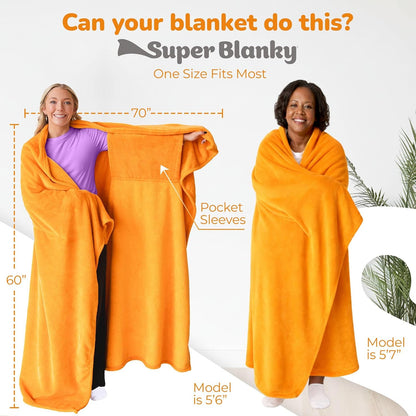 Super Blanky Wearable Blankets for Women & Men, Dorm Room Essentials, Gift for Her, Gifts for Women, Wife Birthday Gift Ideas