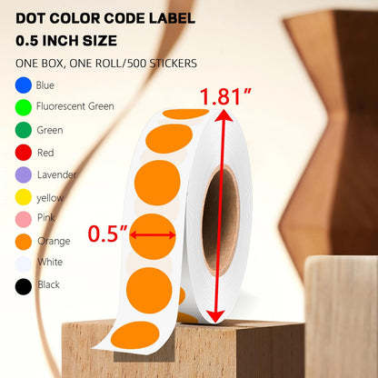 1/2 Inch Round Sticker,4 Rolls 2000Pcs Small Dot Stickers Color-Code Dots | Red+Yellow+Blue+Green 1.3cm Small Stickers Round Color Coding Circle Dots Stickers, Roll Dot Sticker Label for Office Home