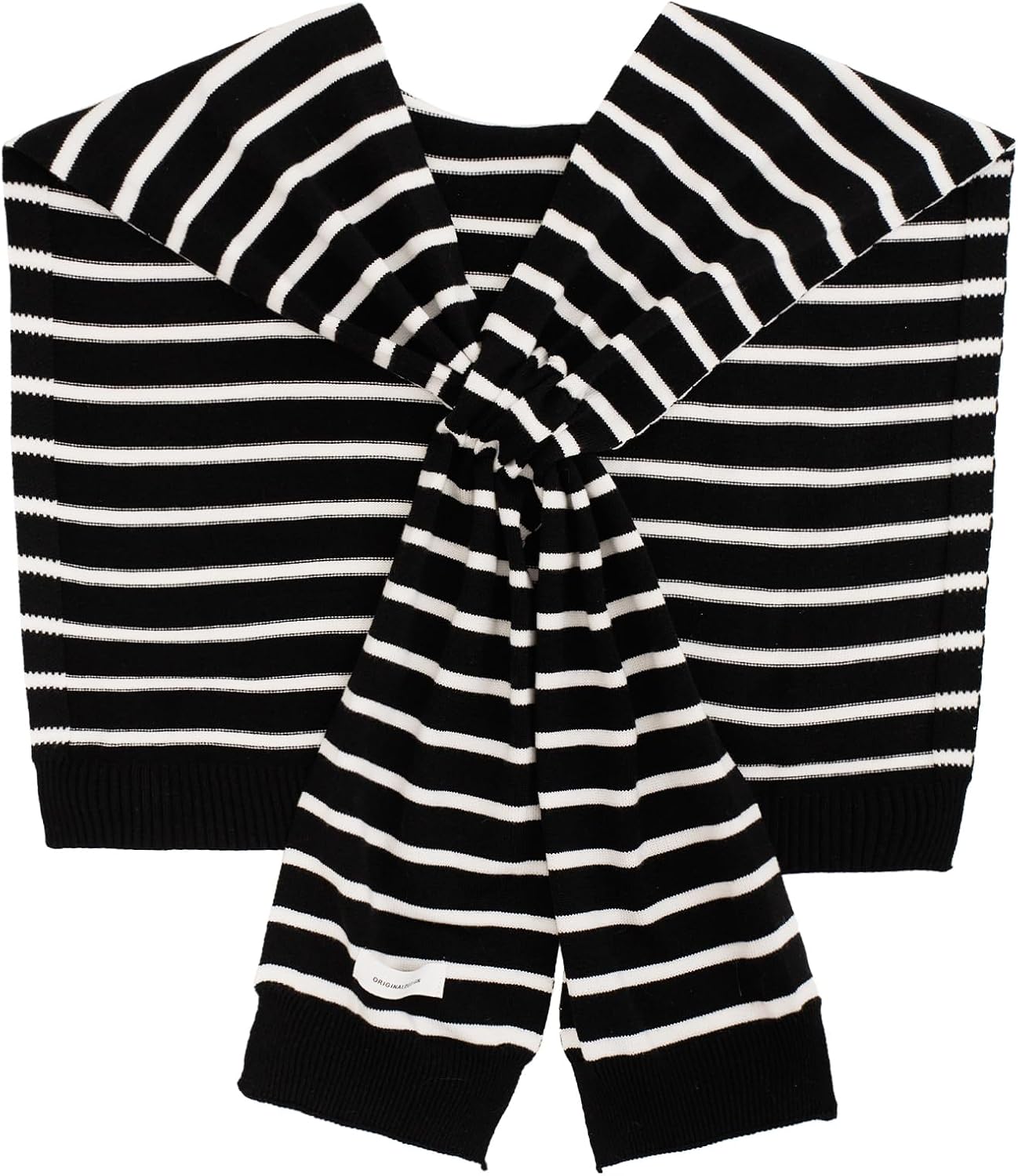 WaJuemy Women's Sweater Shawl Wraps Sleeves Knitted Collar Sweater Scarf Top Casual Lightweight Shoulder Cape Accessories
