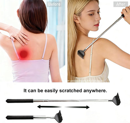 2 Pack Back scratchers Set,Stainless Steel Back Scratcher Extendable