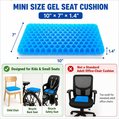 Gel Seat Cushion for Long Sitting - 16.5" x 14.5" x 2.4" (Extra Thick＆Soft)