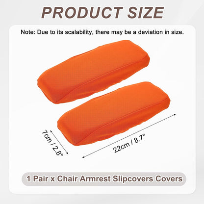 uxcell Chair Armrest Slipcovers Covers, 32 x 8cm Polyester Removable Seat Hand Rest Protector for Office Chairs Desk Chair(Dark Gray)
