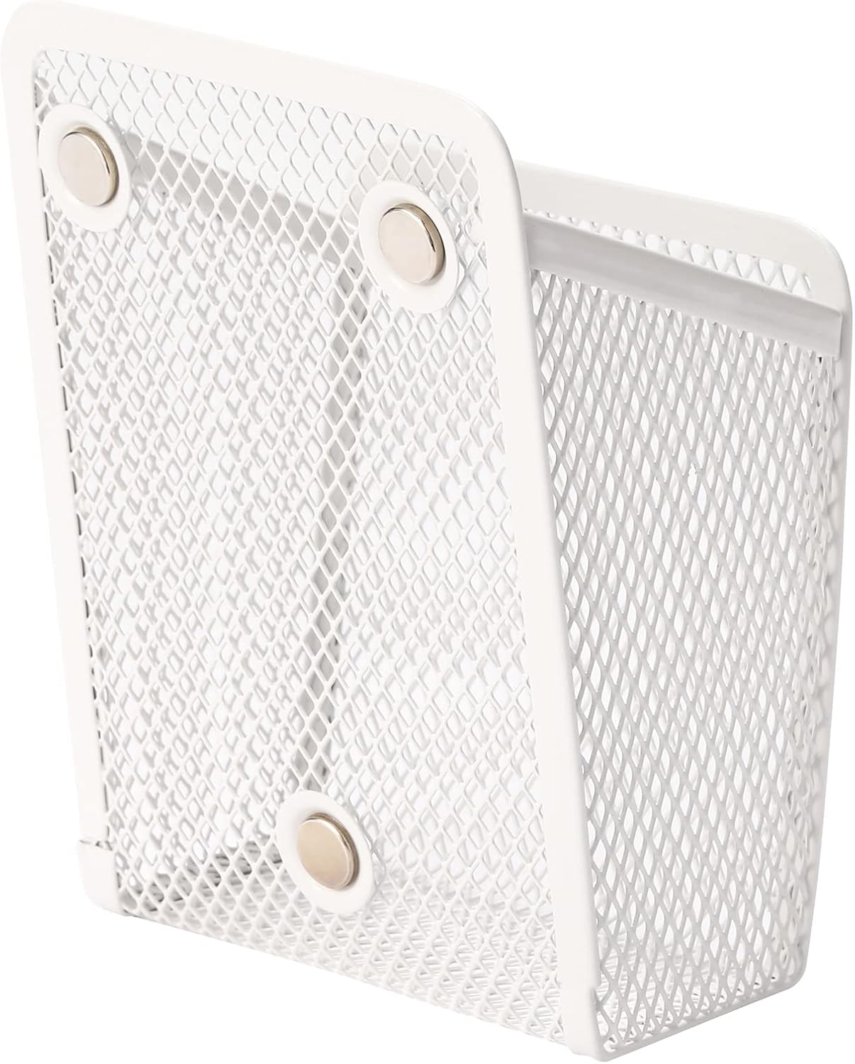 Magnetic Pencil Holder,Mesh Stainless Steel Pen Basket, Metal Writing Utensil Storage Organizer for Whiteboard,Blackboard,Kitchen, Locker, Home, or Office | Metal Writing Utensil Storage Organizer for Whiteboard,Blackboard,Kitchen, Locker, Home, or Office