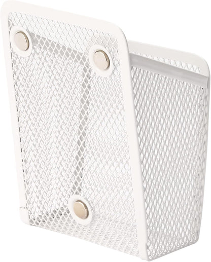 Magnetic Pencil Holder,Mesh Stainless Steel Pen Basket, Metal Writing Utensil Storage Organizer for Whiteboard,Blackboard,Kitchen, Locker, Home, or Office | Metal Writing Utensil Storage Organizer for Whiteboard,Blackboard,Kitchen, Locker, Home, or Office