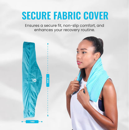 ICEWRAPS Reusable Cold Pack with Fabric Cover - Standard 7 x 28 Inch, Blue