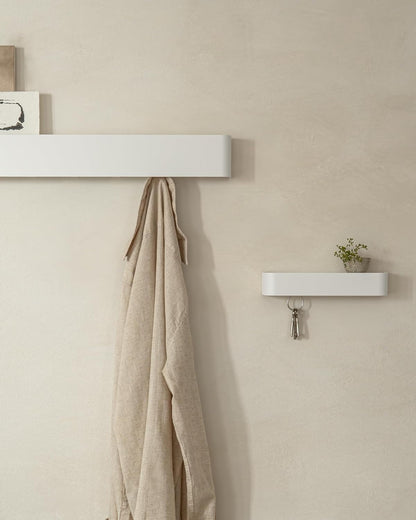 Kazai. Key Holder for Wall 'Tone' | Minimalist Key Hooks Design from Berlin | Modern Key Hanger with Metal Shelf | Key Hook Wall Mounted as Hallway Furniture | Black