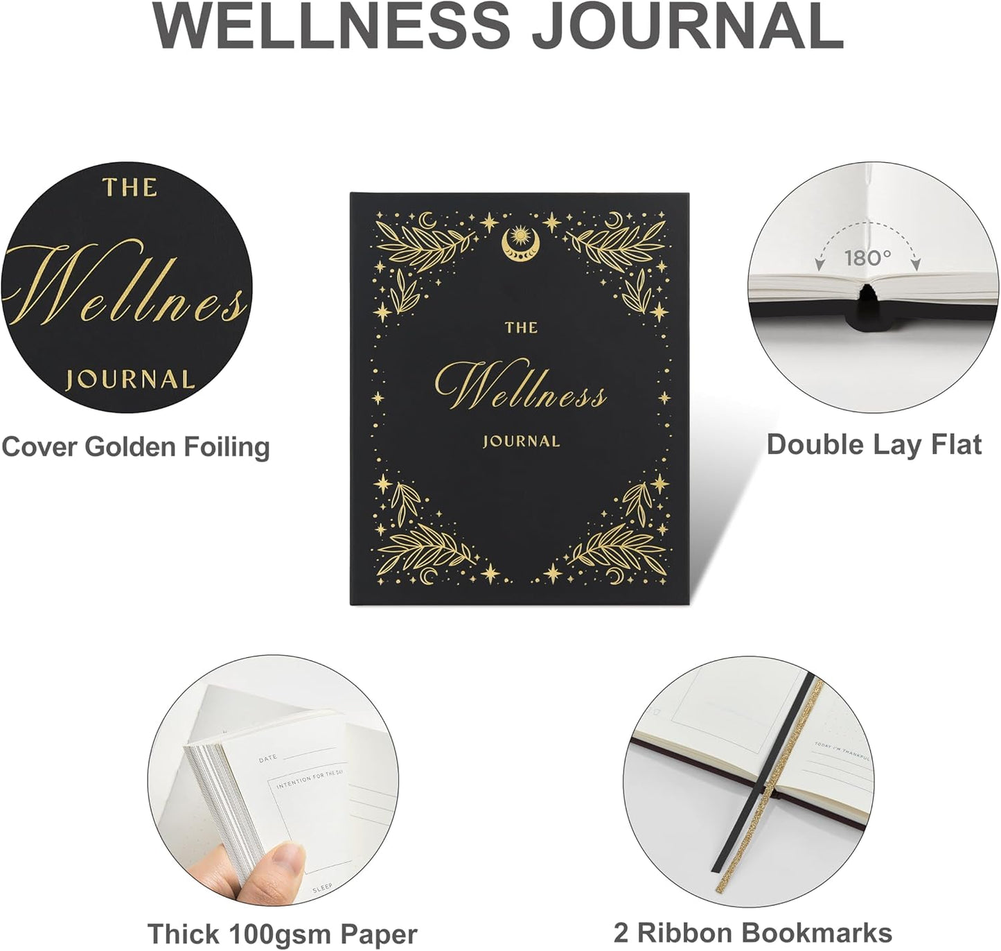 And Per Se Wellness Journal, Self Care & Daily Journal for Women, Mental Health Planner with Habit Tracker, Diet & Goals, Undated, Gift-Ready (Original Beige)