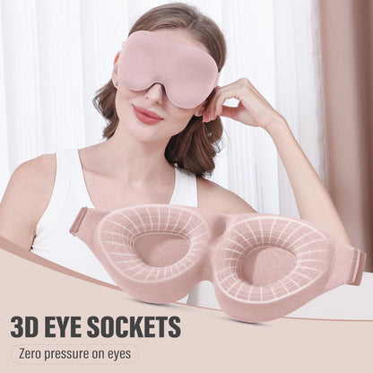 YIVIEW Sleep Mask for Side Sleeper, Complete Light Blocking 3D Sleeping Eye Mask, Soft Breathable Eye Cover for Women Men, Relaxing Zero Pressure Night Blindfold | Soft Breathable Eye Cover for Women Men, 3D Sleeping Eye Mask Black, Relaxing Travel