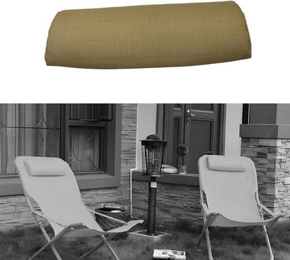 Chaise Lounge Head Pillow Neck Support Cushion Soft Removable with Elastic Band Recliner Headrest Pillow for Office Garden, Khaki