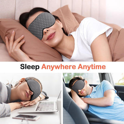 INNELO Sleep Mask for Side Sleeper, 3D Zero-Pressure, 100% Blackout, Nap